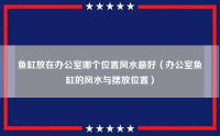 鱼缸放在办公室哪个位置风水最好（办公室鱼缸的风水与摆放位置）